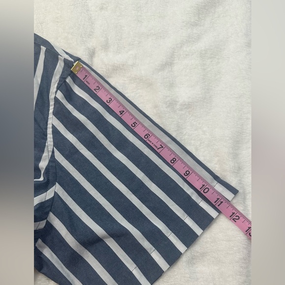 Chaps White and Gray Casual Button Down Shirt Relaxed Fit - Picture 10 of 10